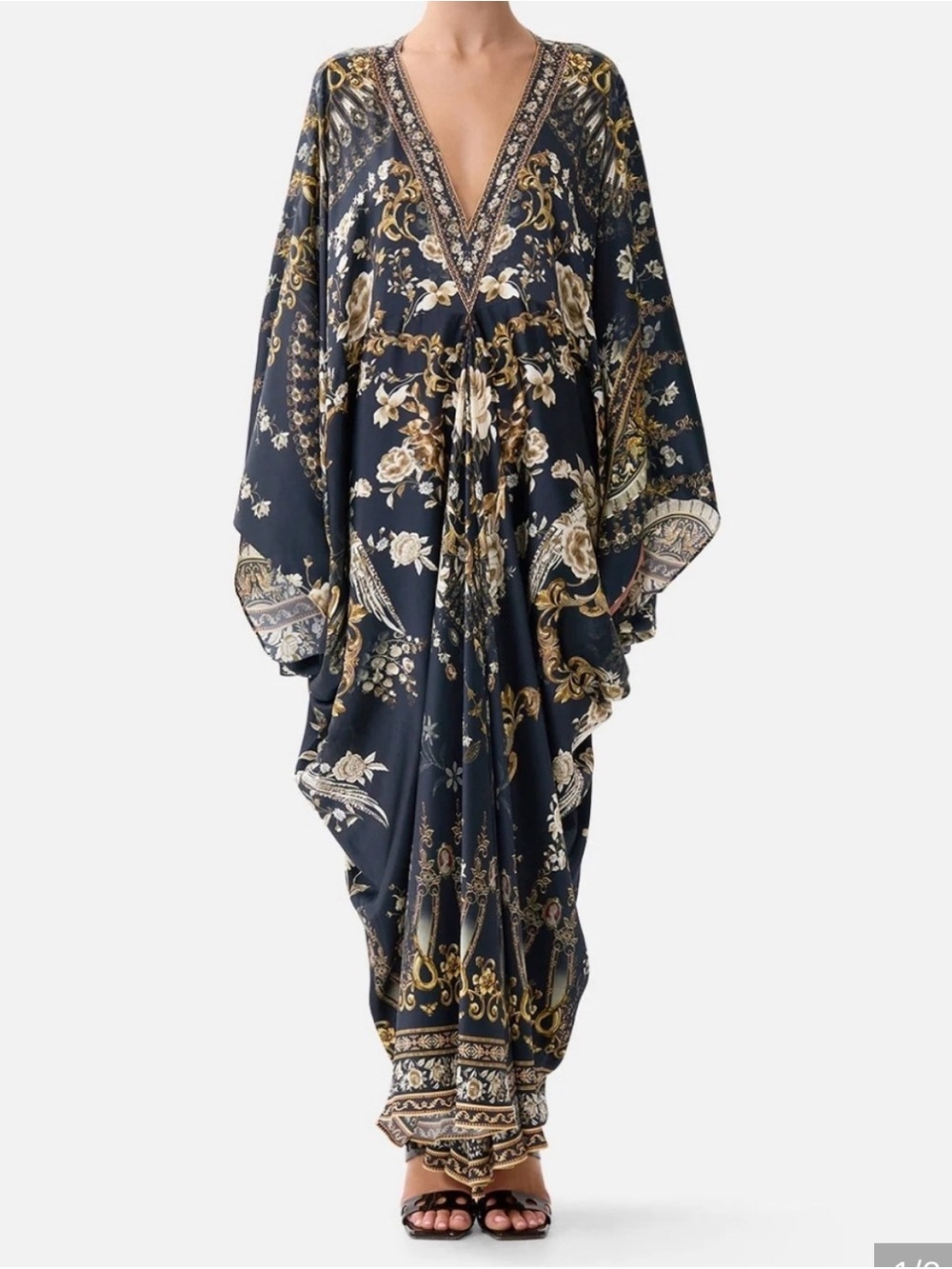 NWOT 1000.00 CAMILLA Flamenco Folklore Silk T SHAPED KAFTAN